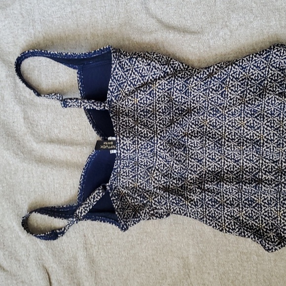 Niptuck swim blue cream women bathing suit swimsuit size 6 - Picture 5 of 8
